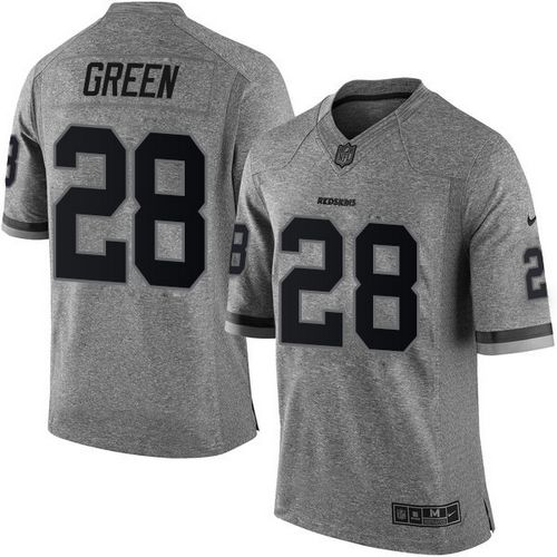 Nike Redskins #28 Darrell Green Gray Men's Stitched NFL Limited Gridiron Gray Jersey - Click Image to Close